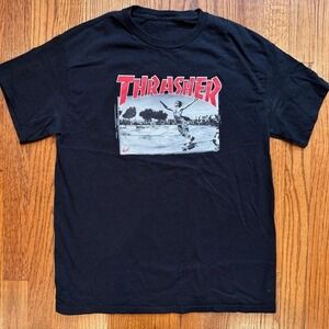 Thrasher black skateboarding t-shirt